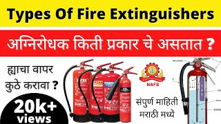 🔥 Extinguishers in marathi  Types of fire extinguishers  Where fire extinguishers are used  fire [upl. by Jerrilee]