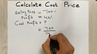 How to Calculate the Cost Price Easy Trick [upl. by Aniuqaoj]