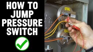 How to Jump Pressure Switch on Furnace [upl. by Gnourt]