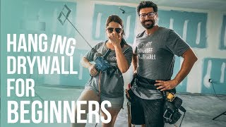 How To Hang Drywall for Beginners  Nestrs [upl. by Gabbey265]