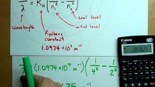 Wavelength of Light Released from Hydrogen [upl. by Llenyt836]