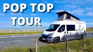 POP TOP TOUR  Citroen Relay LWB Van Conversion Elevating Roof  Family Van Life Ep12 [upl. by Aicened]