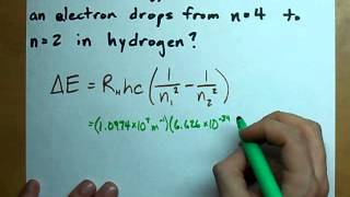 Energy Released ΔE for electron in Hydrogen Atom [upl. by Dnomsaj]