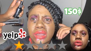 I WENT TO THE WORST REVIEWED MAKEUP ARTIST IN MY GHETTO CITY [upl. by Assyn]