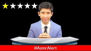 ASMR WORST reviewed news reporter sorry [upl. by Suillenroc55]