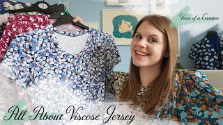 All About Viscose Jersey Fabrics Patterns My Makes and Sewing Tips [upl. by Naahs]