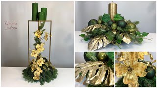 STROIKI ŚWIĄTECZNE  BUTELKOWA ZIELEŃ ZŁOTO I MONSTERA  CHRISTMAS DECORATION  DIY [upl. by Belcher]