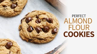 Almond Flour Cookies  glutenfree chocolate chip cookies [upl. by Aliban686]