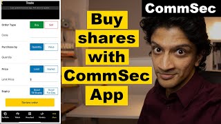 CommSec Mobile App  How to buy shares [upl. by Aiuqes616]