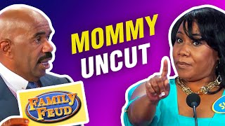 MOMMY UNCUT Steve Harvey says quotI QUITquot on Family Feud [upl. by Wiedmann881]