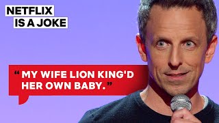 Seth Meyers Wife Gave Birth In A Lobby  Netflix Is A Joke [upl. by Kylila]