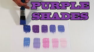 How To Make Shades Of Purple Using Acrylic Paints [upl. by Ellekram]