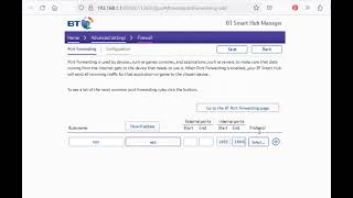 Set up Port Forwarding on a BT Home Hub 6 [upl. by Jervis]