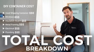 40ft DIY Shipping Container Home Total Cost Breakdown [upl. by Yrovi]