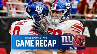 Giants COMPLETE 20POINT COMEBACK To Beat Cardinals In Arizona I CBS Sports [upl. by Dulci]