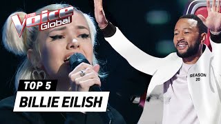 The best BILLIE EILISH Blind Auditions on The Voice [upl. by Nicholle]