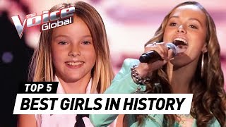 The BEST FEMALE Blind Auditions in The Voice Kids history [upl. by Ellett]