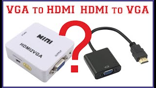 Explain VGA to HDMI amp HDMI to VGA Converter  VGA amp HDMI Cable [upl. by Salvidor]