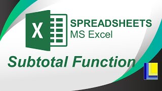 MS Excel  Subtotal function [upl. by Lasky]