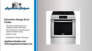 Electrolux Range Error Codes [upl. by Duomham]