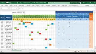 Annual Leave Tracker with DailyMonthly View in Excel [upl. by Remsen]