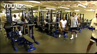 Larry Allen 700 pound bench press  Hall of Famer [upl. by Alyled]