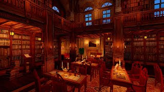 Library Ambience ASMR 📚🕯️ Library Sounds For Study Work amp Focus Page Flipping And Writing sounds [upl. by Samid634]