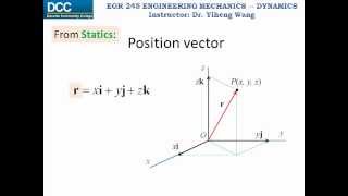 Dynamics Lecture 02 Particle kinematics Rectilinear continuous motion part 1 [upl. by Arria]