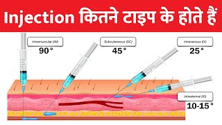 Types of injection I Injection कैसे लगाते हैं I Injection लगाने का तरीका I Injection type in hindi [upl. by Akimihs]