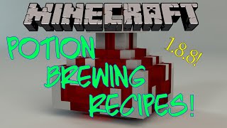 Minecraft Guide  Potion Brewing Recipes  Minecraft 188 [upl. by Ann-Marie]