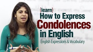 Expressing Condolences in English  Advance English lesson [upl. by Fleisig]