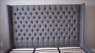 Upholstered Tufted Headboard and Bed Versailles bed  Structube [upl. by Buddy]