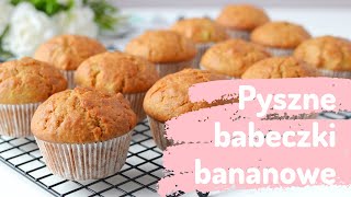 Babeczki bananowe🧁🍌 przepis na muffinki bananowe I Ciastkożercypl [upl. by Nicolella]