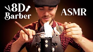 ASMR 8D Barbershop  360° Haircut amp Shaving Triggers for Sleep and Tingles Ultra Realistic [upl. by Larsen]