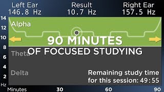 v1 90 Minutes of Focused Studying The Best Binaural Beats [upl. by Epperson40]