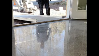 Concrete Polishing From Start To Finish  10 Step Grind [upl. by Ennyletak]