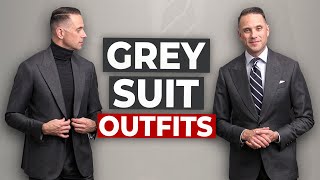 5 STYLISH Grey Suit Combinations  Wedding Business SemiFormal [upl. by Enelyt654]