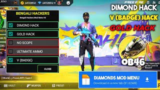 FREE FIRE MOD MENU  UNLIMITED DIAMOND HACK  FF MOD MENU APK 2024 [upl. by Griffis]