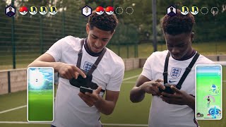 UK Bukayo Saka Jude Bellingham amp Conor Coady play Pokémon GO [upl. by Peoples]