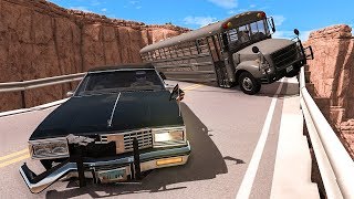 Collapsing Bridge Pileup Car Crashes 23  BeamNG DRIVE  SmashChan [upl. by Enaed702]