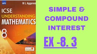 simple and compound interest class 8EX83ml aggarwal [upl. by Whatley]