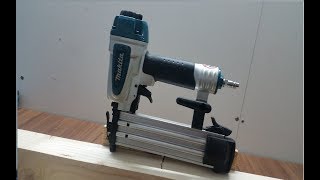 Makita AF505  AF505N Brad Nailer  How To Use A Nail Gun Woodworking tool review [upl. by December]