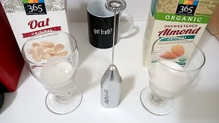 Oat Milk vs Almond Milk part 2 Frothing Test [upl. by Valera]