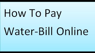 How to pay water bill online [upl. by Matuag]