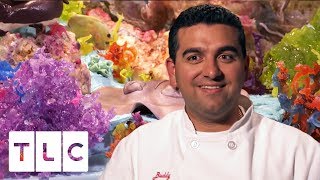 LIFE SIZE AQUARIUM CAKE  Cake Boss [upl. by Atorod599]