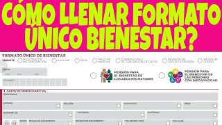 FORMATO ÚNICO DEL BIENESTAR QUIÉN Y CÓMO SE LLENA DÓNDE LO CONSIGO TELECOM MESA Y ORDEN DE PAGO [upl. by Nolad]