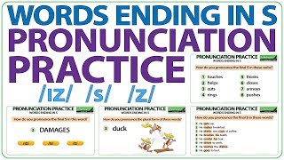 English Pronunciation Practice  How do you pronounce words ending in S [upl. by Isnam979]