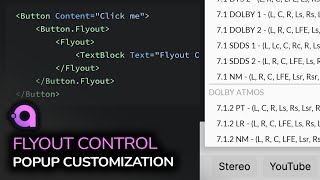 010 Avalonia UI  Flyout Control [upl. by Aliekat]