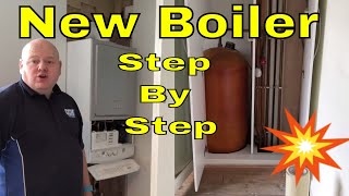 New Boiler Installation  Cylinder Removal  Step by Step  Leeds Plumber [upl. by Eniagrom]