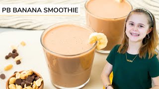 PEANUT BUTTER BANANA SMOOTHIE  just 4ingredients [upl. by Jamaal456]